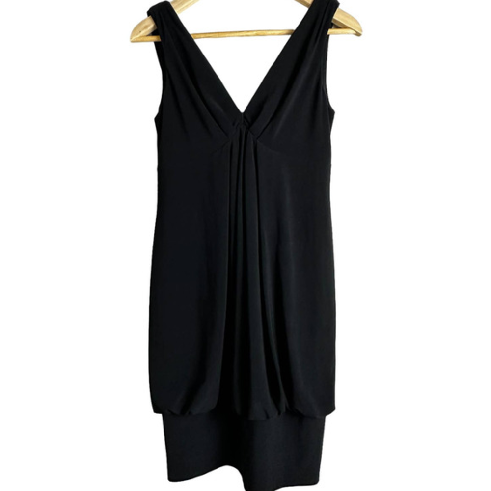 Joseph Ribkoff Black Mini Dress‎ SIZE 4 V-Neck, Resort, Vacation, Dinner